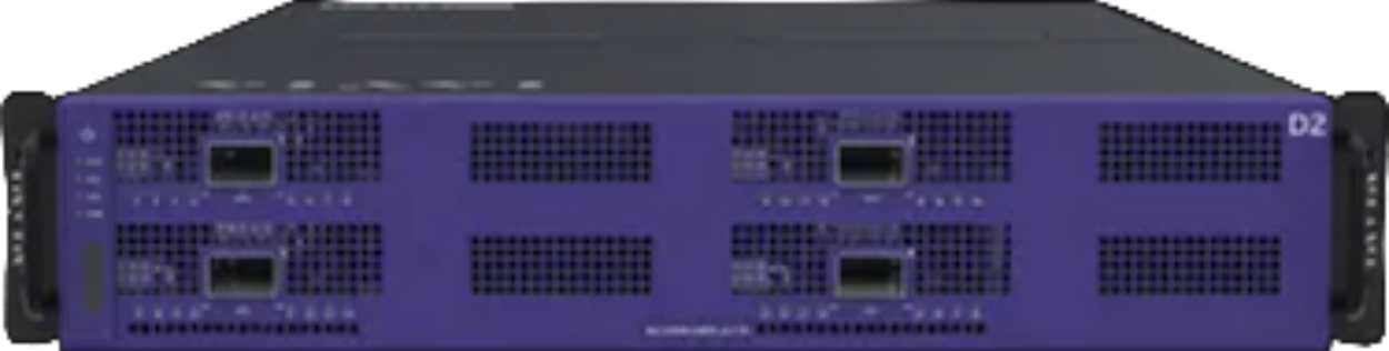 Front view of the VIAVI TestCenter D2 1.6T four-port OSFP test appliance