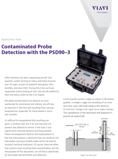 VIAVI PSD90-3 Contaminated Probe Detection AppNote