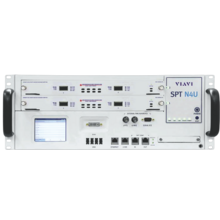 Front view of the VIAVI TestCenter SPT-N4U compact chassis